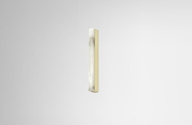 CTO Lighting Artes Wall Light satin brass with satin brass details and honed alabaster