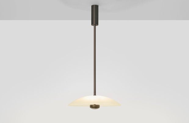 CTO Lighting Cielo Small - DALI-B Pendant Light bronze with fritted glass
