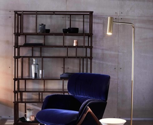 CTO Lighting Heron Floor Lamp satin brass - plug