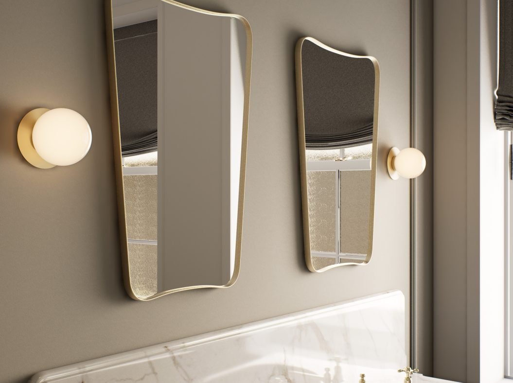 CTO Lighting Mezzo Small - Flush IP Wall Light polished nickel