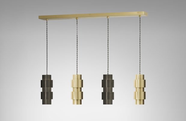 CTO Lighting Ring - Cluster - Long - DALI-A Pendant Light bronze