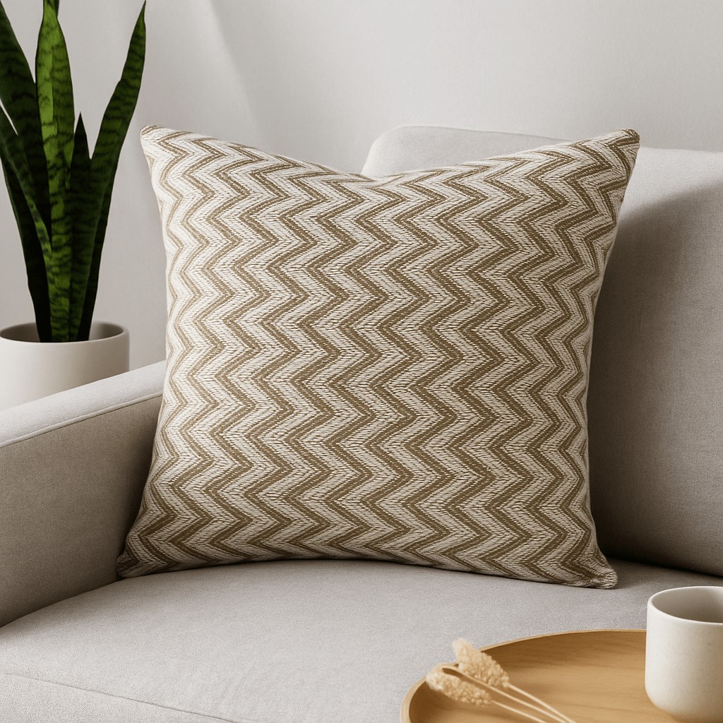 Cushion Cover x Grey Wide Herringbone