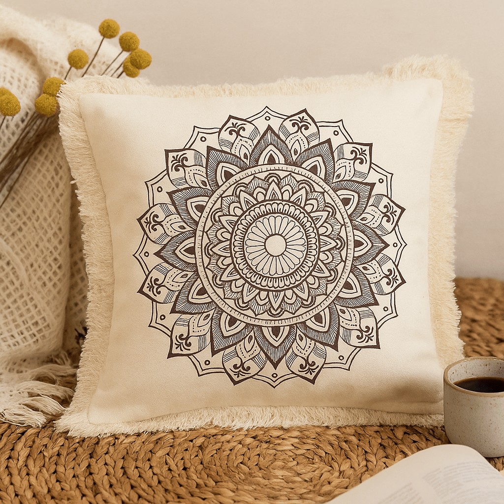 Cushion Cover x Bronze Lotus Mandala