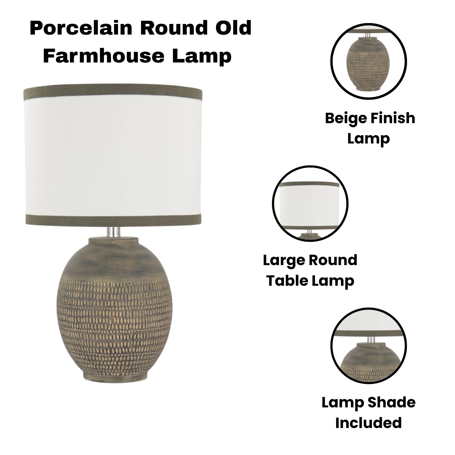 CM CERAMIC TABLE LAMP