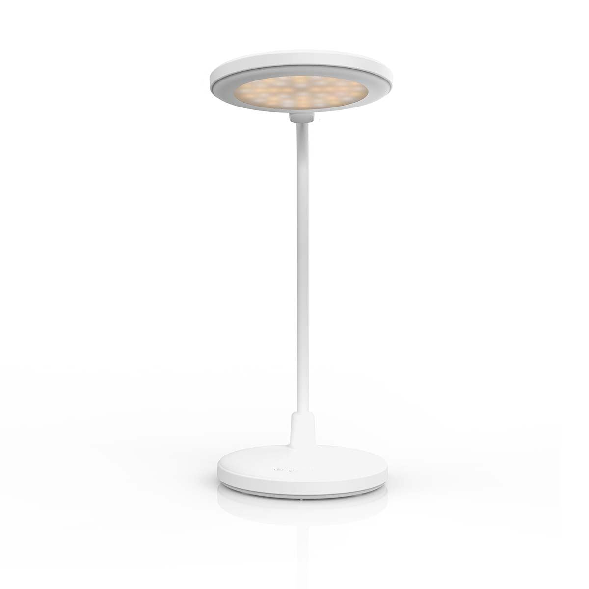 Nedis Rechargeable LED Desk Lamp with Mirror - Touch Dimmable, Light Modes, Flexible Arm, B-C, Makeup & Reading Light
