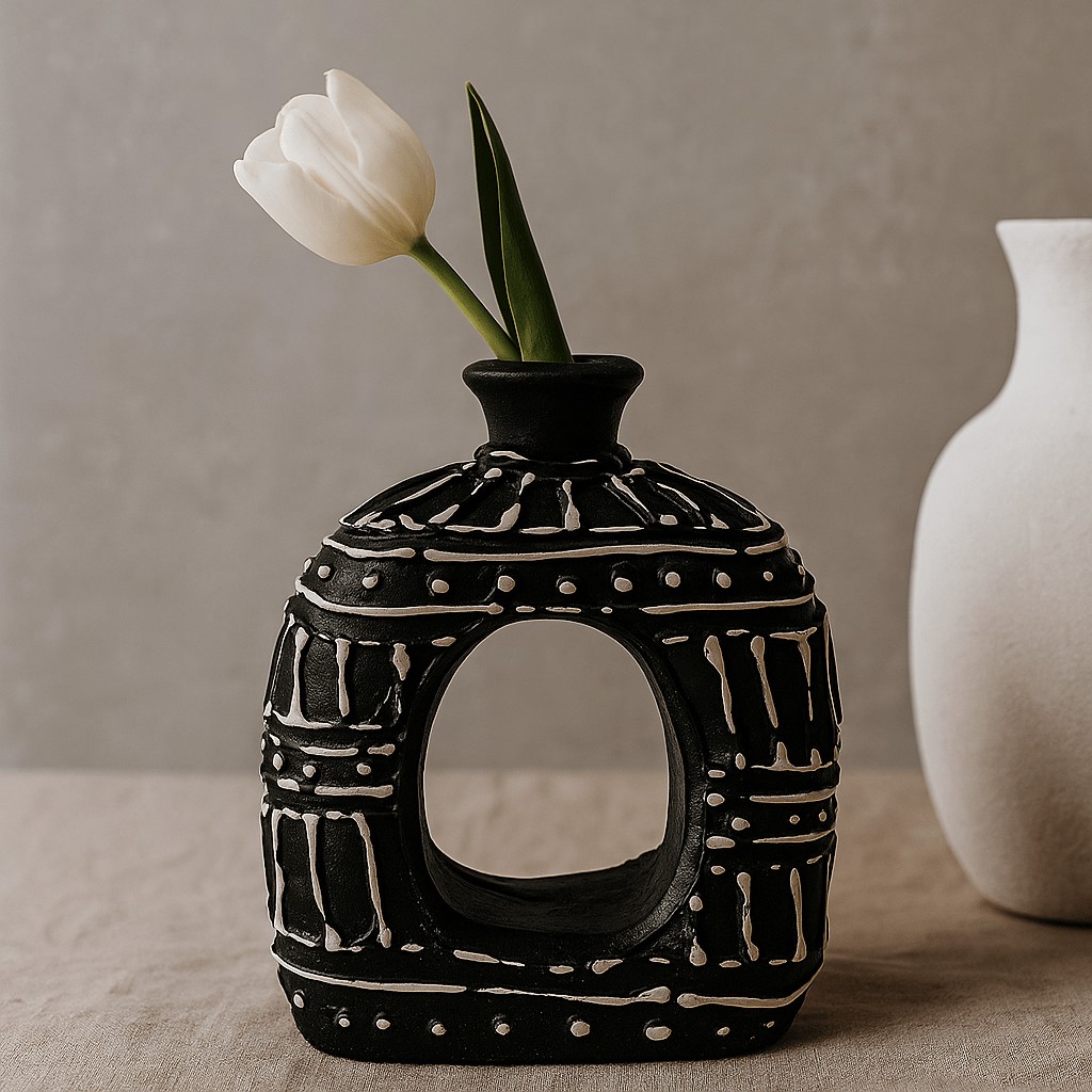 Donut Vase Oval Chocolate