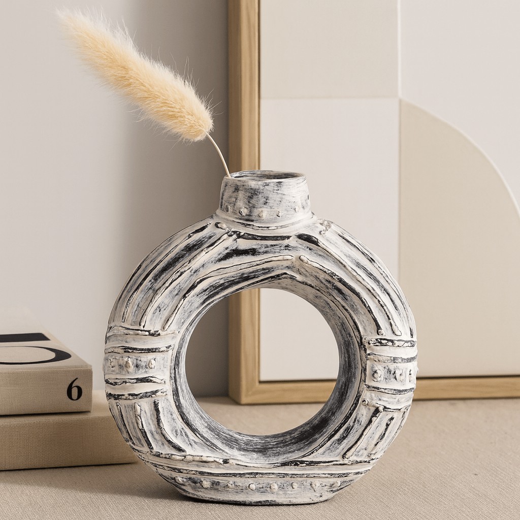 Donut Vase Round Cream