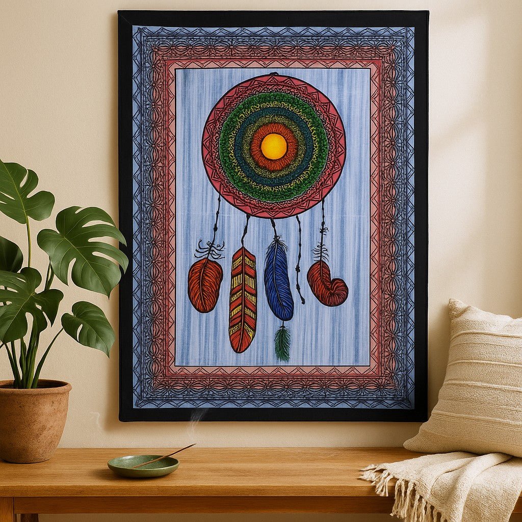 Dreamcatcher Wall Art Handbrushed Cotton