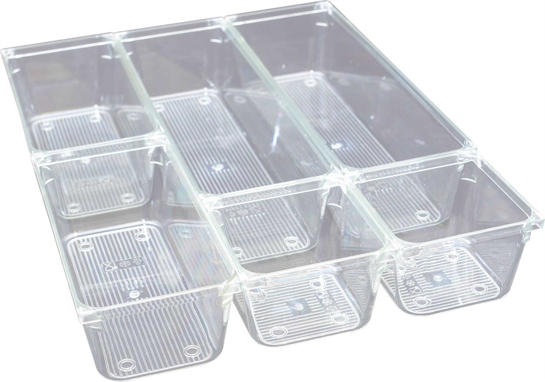 Pcs Draw Organiser Box Desk Drawer Fridge Trays Makeup Storage Plastic Divider