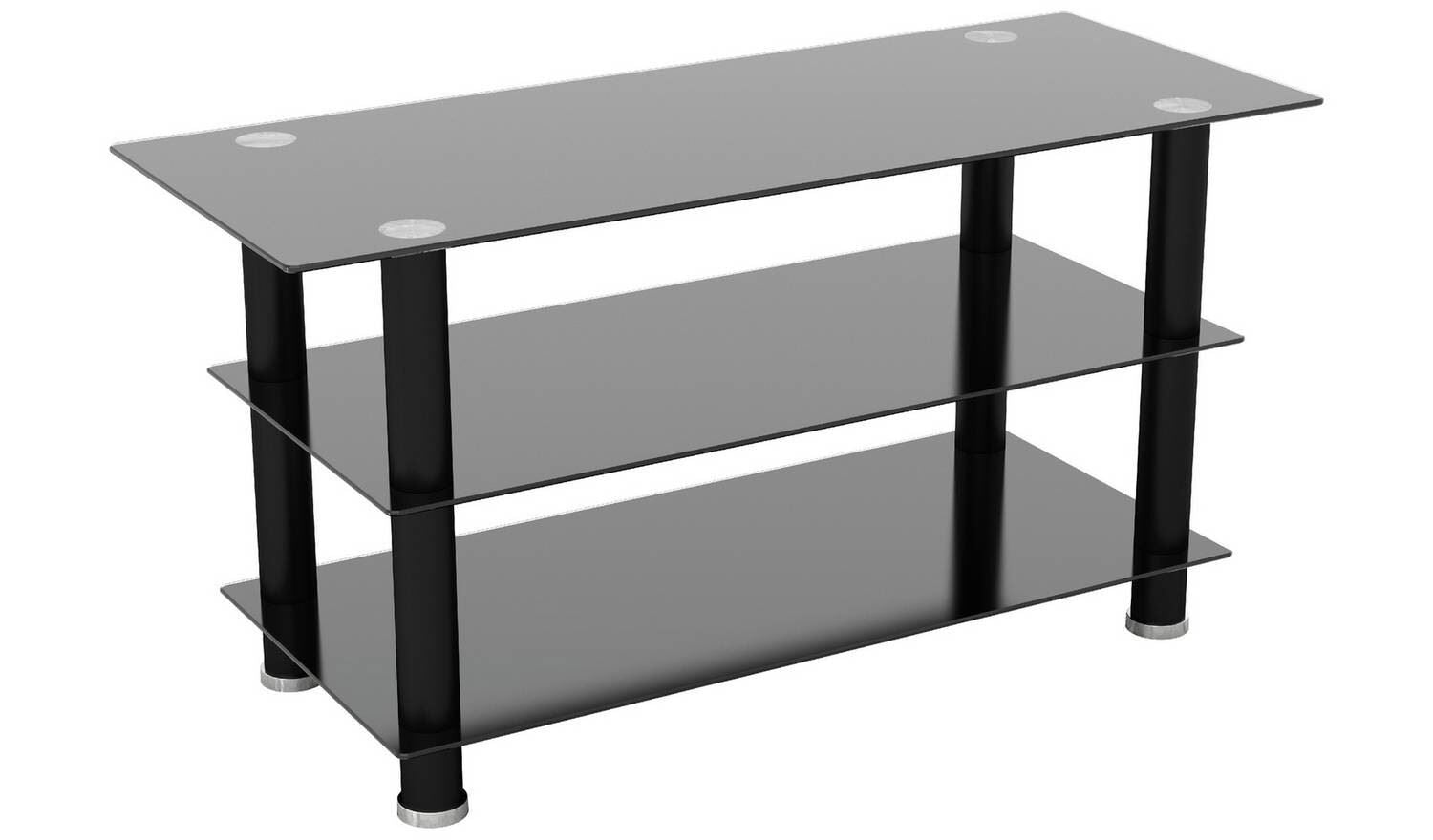 AVF Glass up to Inch TV Stand Black For Living Room