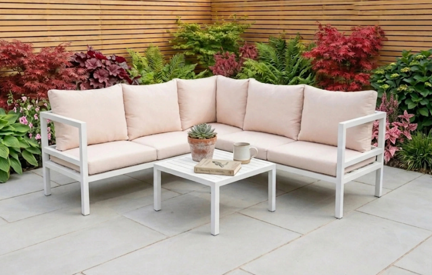 Havana Seater Aluminium Corner Garden Sofa Set