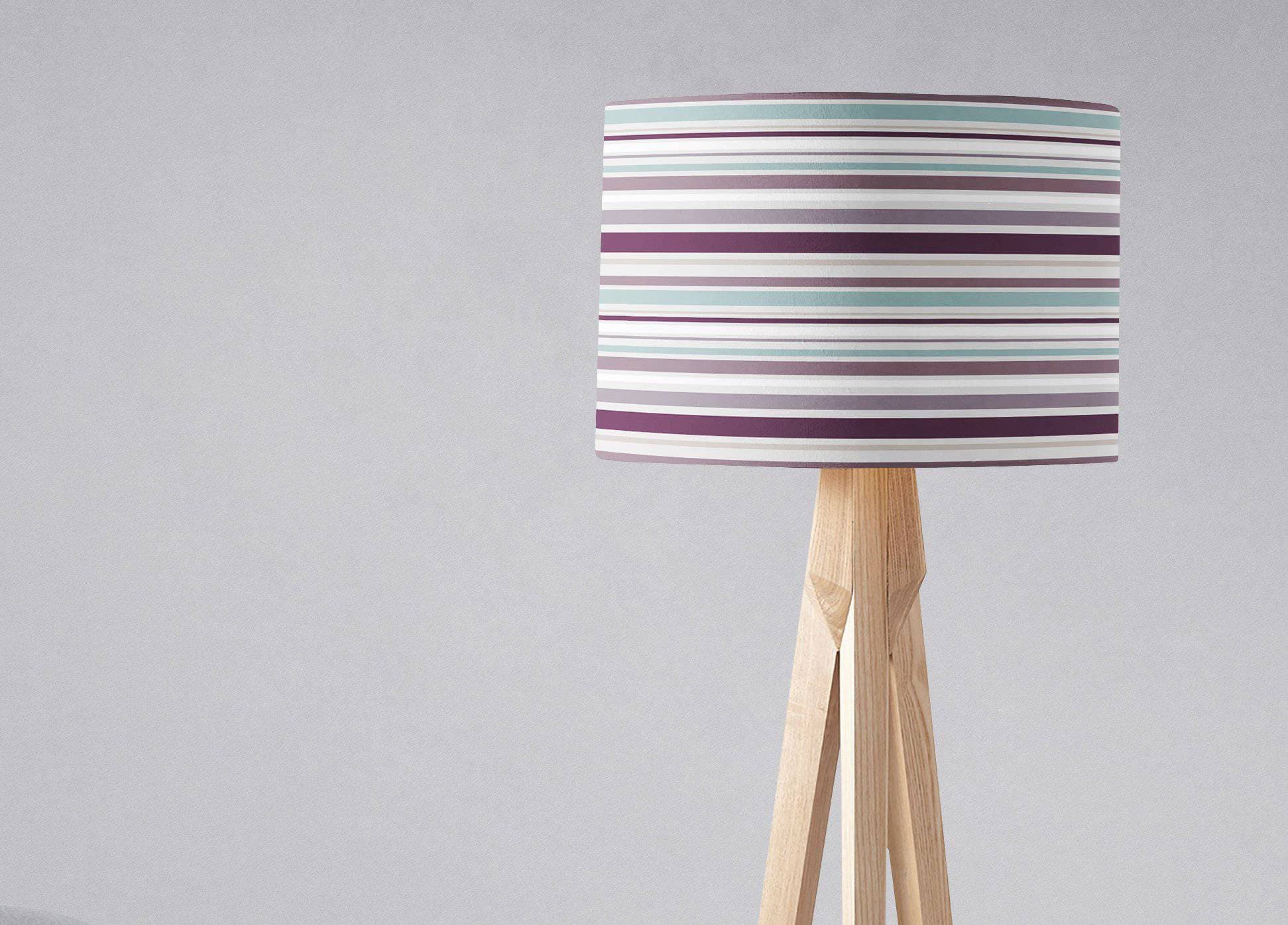 Purple Striped Lampshade, Ceiling or Table Lamp Shade - Floor lampshade