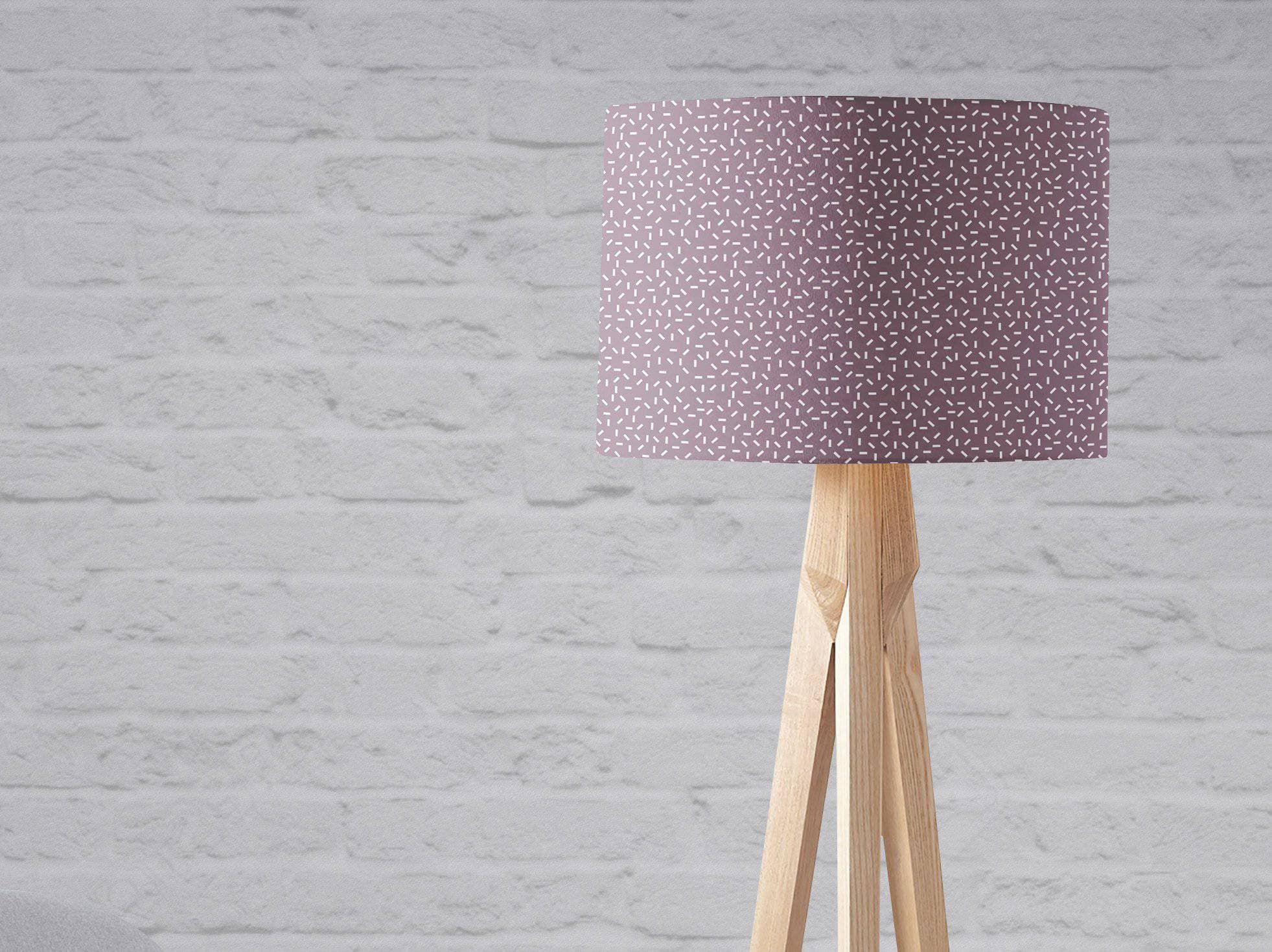 Purple Lampshade with a Modern Line Design, Ceiling or Table Lamp Shade - Floor lampshade