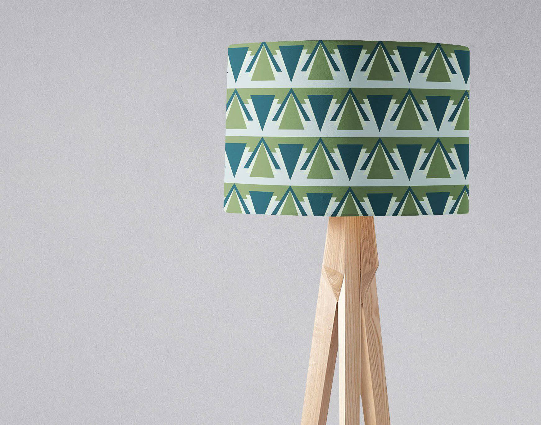 Green and Grey Art Deco Lampshade, Ceiling or Table Lamp Shade - es Floor Lampshade