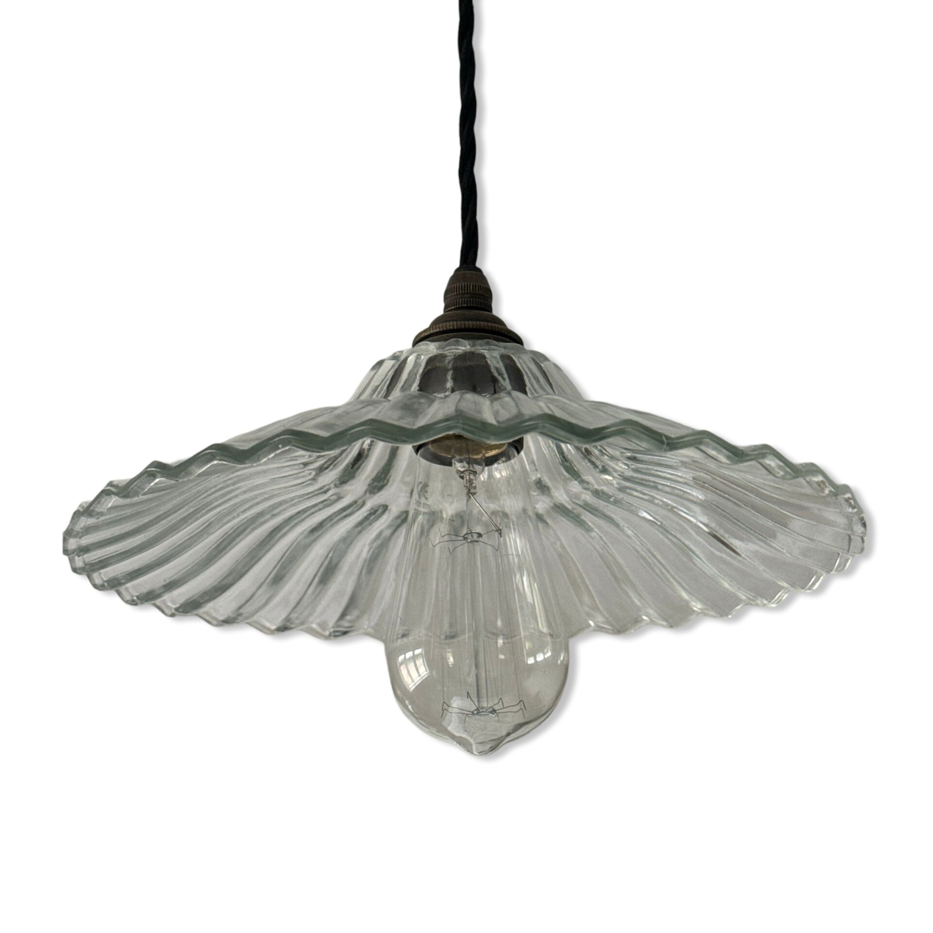 Lenwade ~ Prismatic Glass Shade Light Pendant Set - Shade Only No Bulb