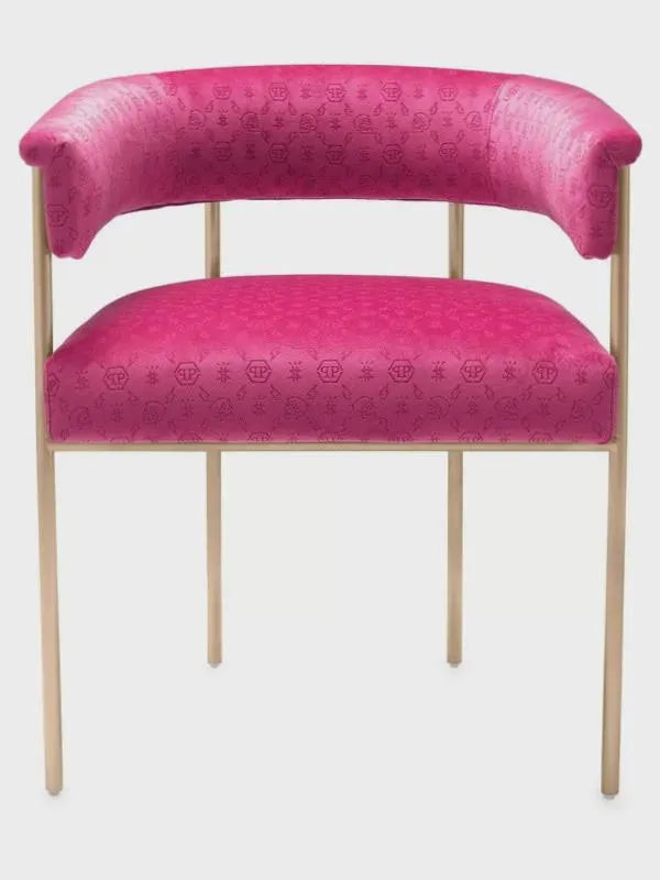 Philipp Plein Dining Chair Monogram Fuchsia