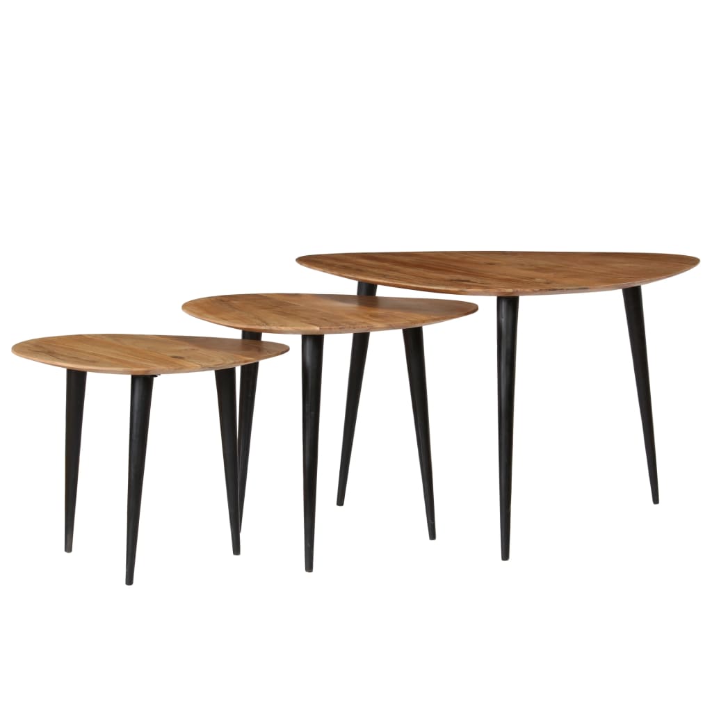 Miren Acacia Wood Nesting Tables - Handmade