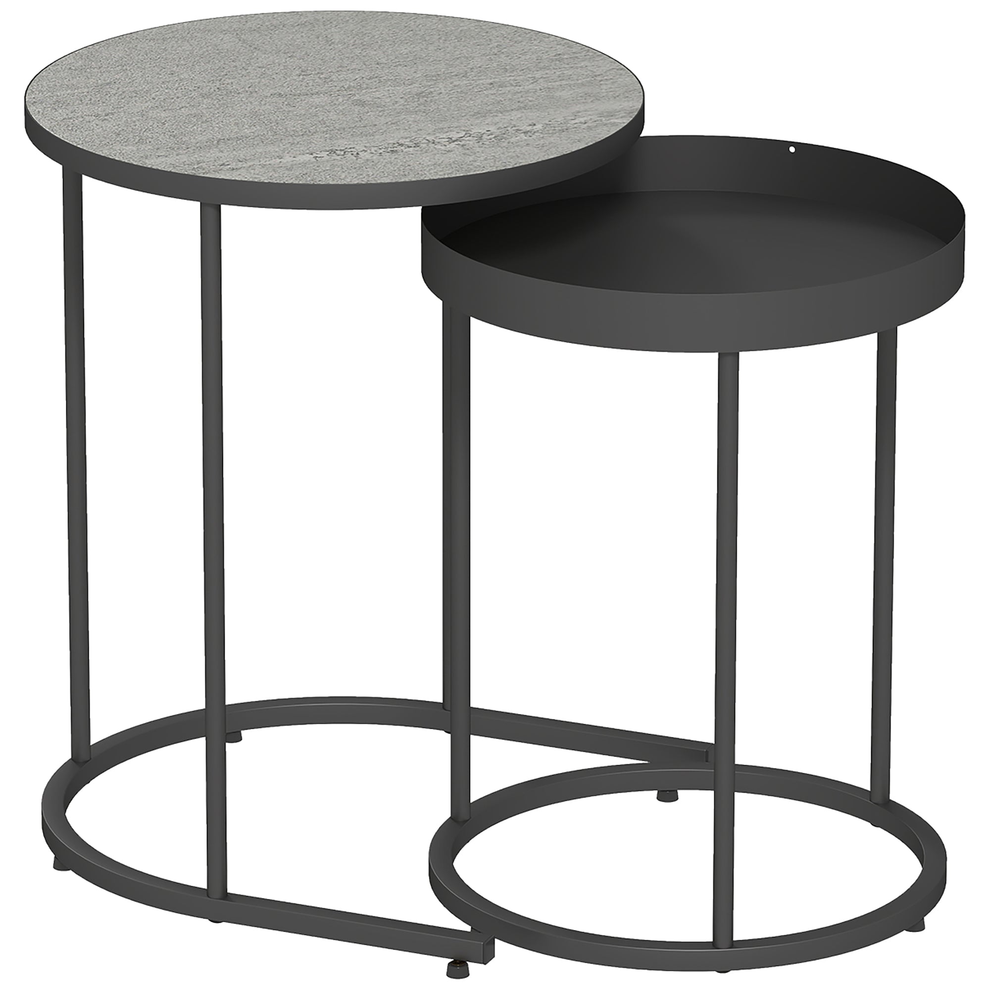 MCL Round Nesting Side Table Set of - Grey