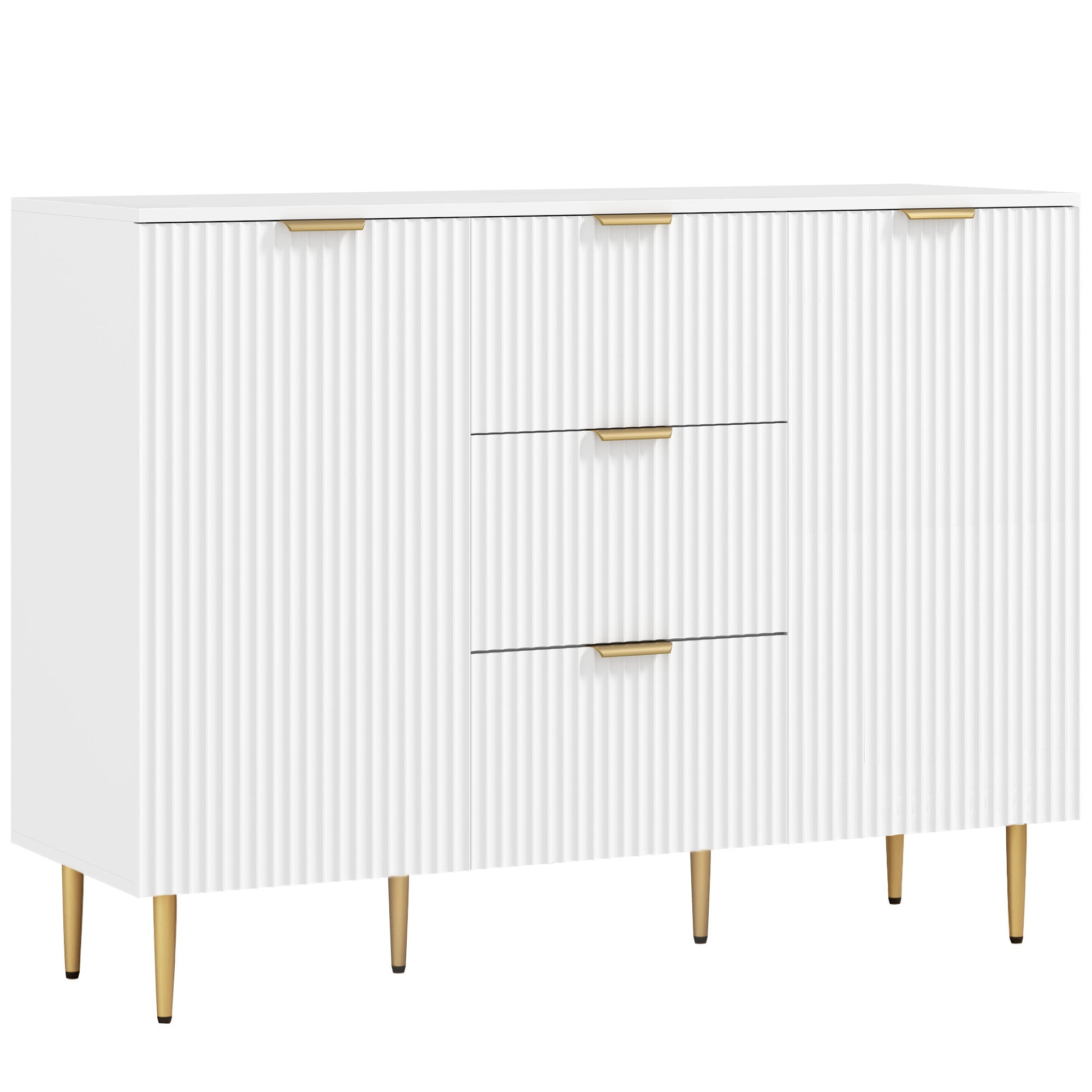 HOMCOM -Door Sideboard with Drawers and Adjustable Shelves
