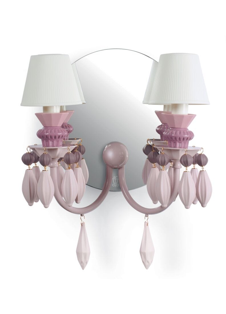 Lladro Belle De Nuit - Wall Light Lights - Pink CKCCC