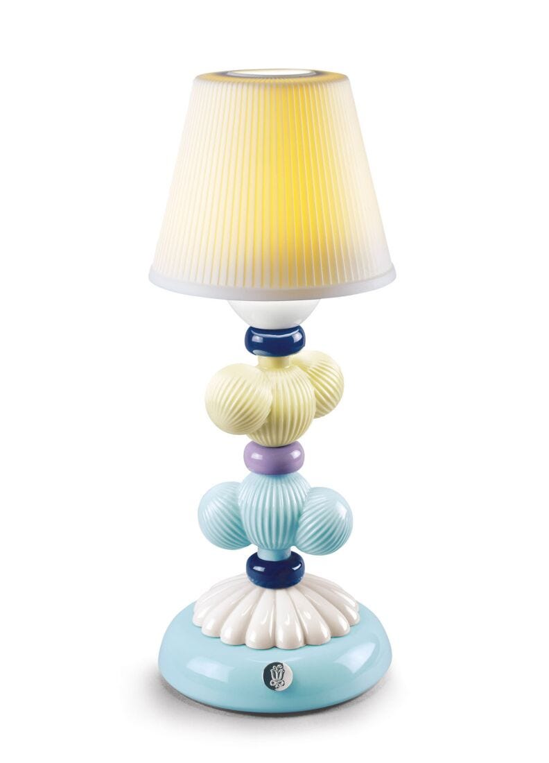 Lladro Cactus Firefly lamp yellow & blue