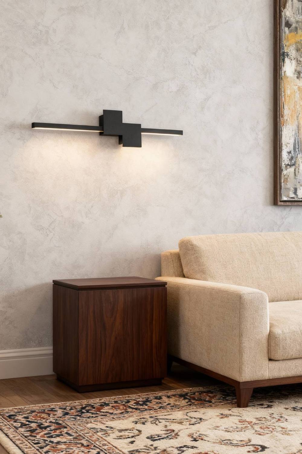 Living And Home W Modern Led Wall Light In Black