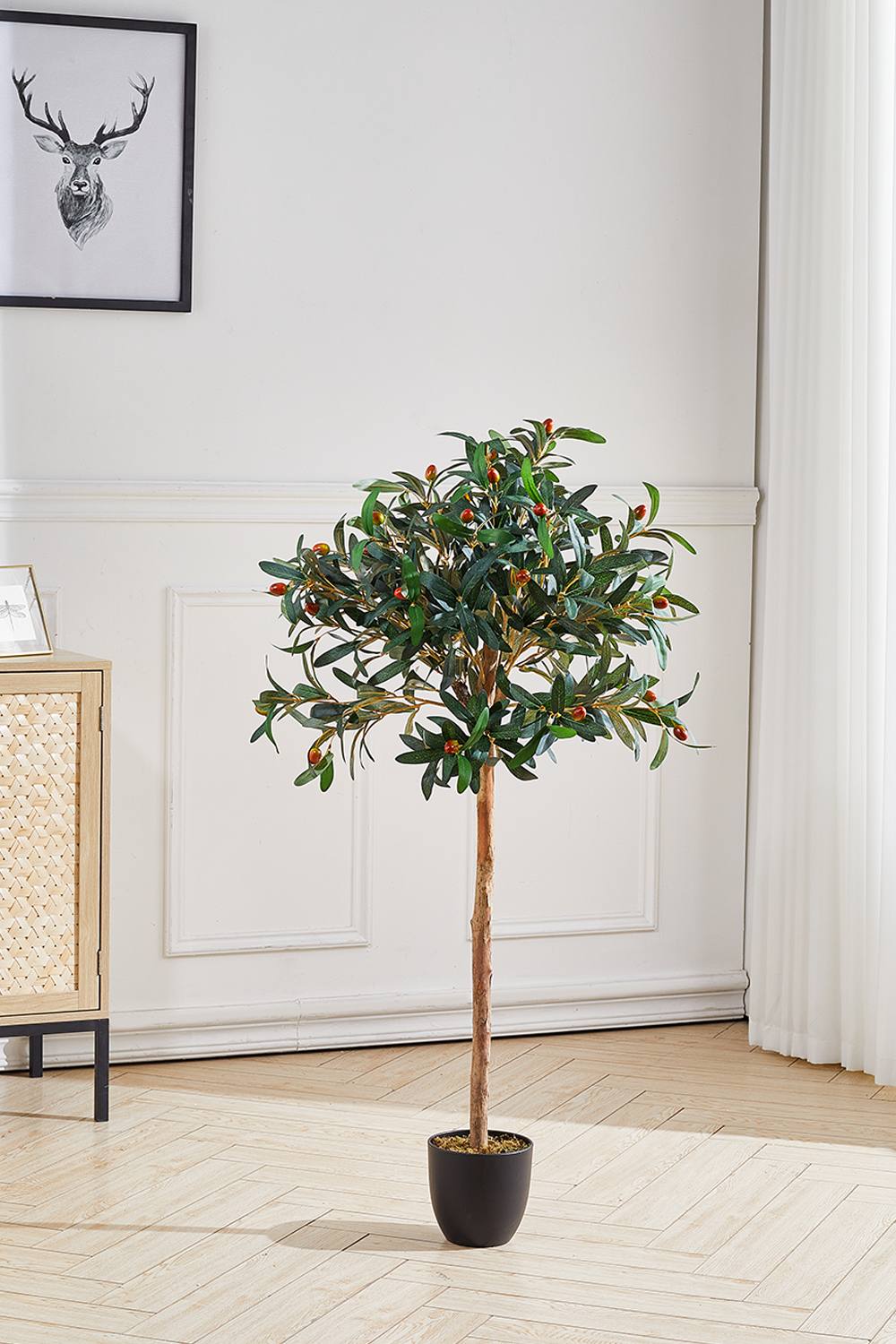 Living And Home Cm H Artificial Olive Tree Decorative Plant In Planter In Green