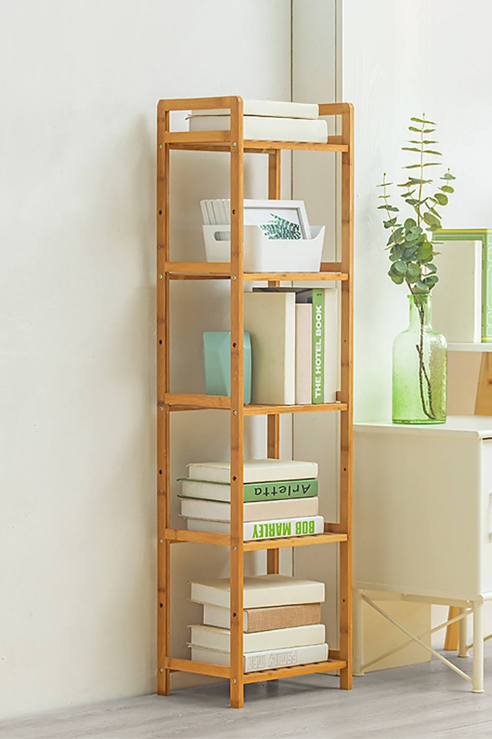 Living And Home Tier Wood Audriel Bookcase In Brown