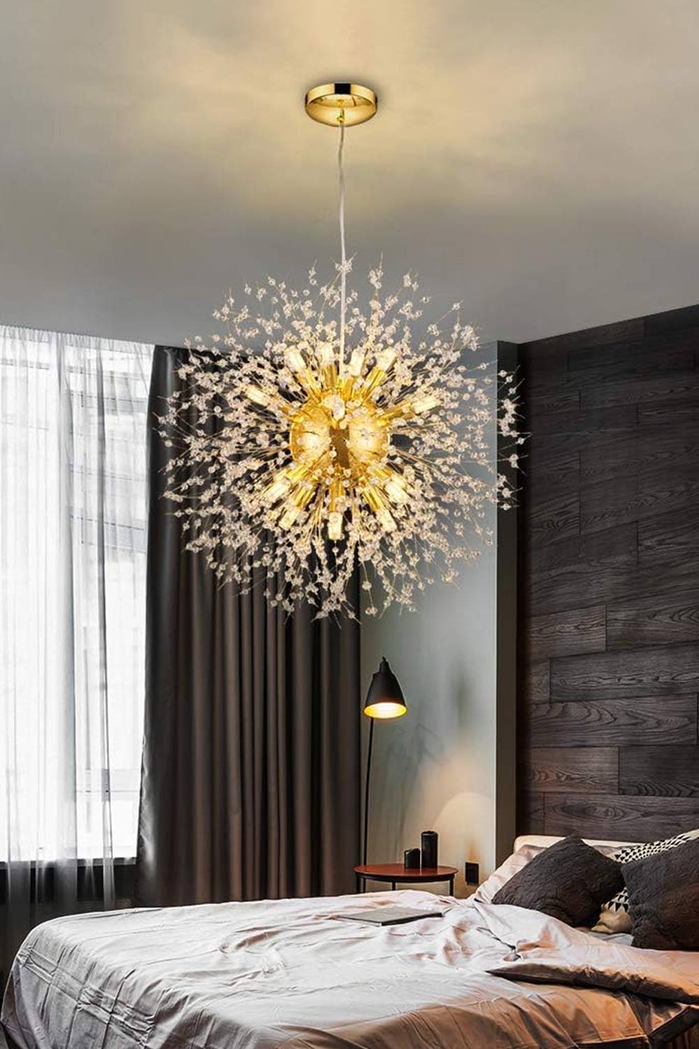 Living And Home Sputnik Hanging Pendant Light In Silver