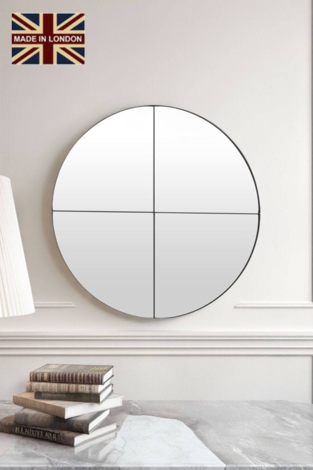 Yearn Mirrors Yearn Astoria Round Wall Mirror In Black