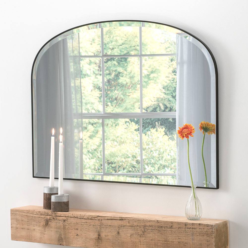Yearn Mirrors Yearn Simplicity Mantle Mirror Bevelled Black W X CmH