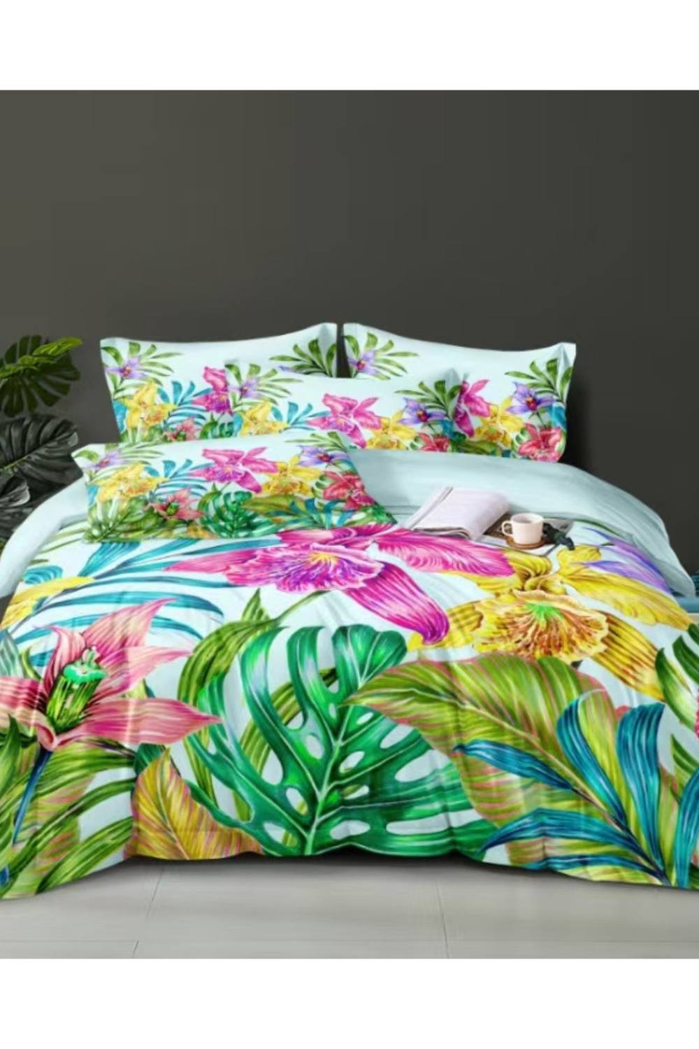 Ezysleep Azure Floral Printed Duvet Set