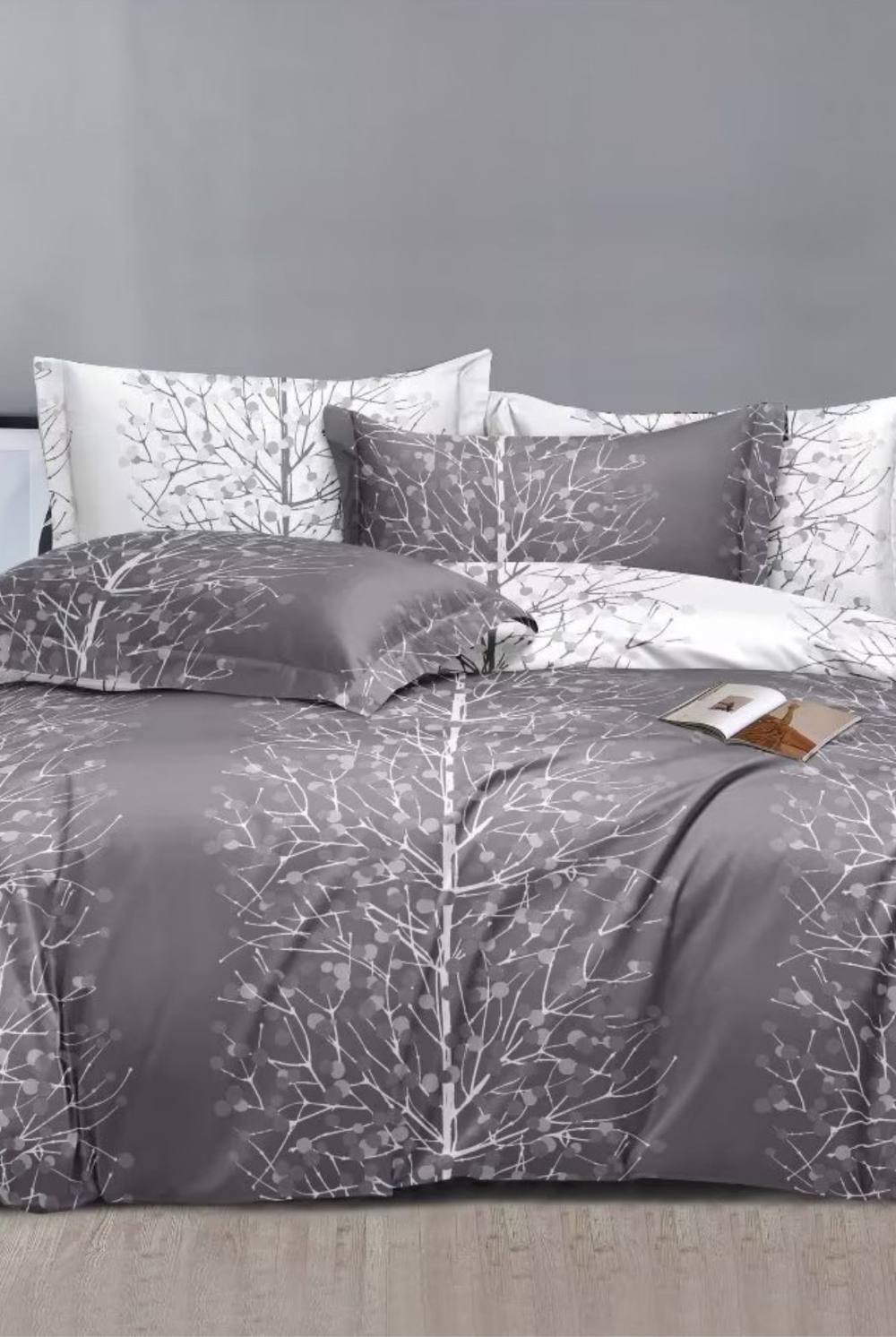 Ezysleep Grey Nature Printed Duvet Set
