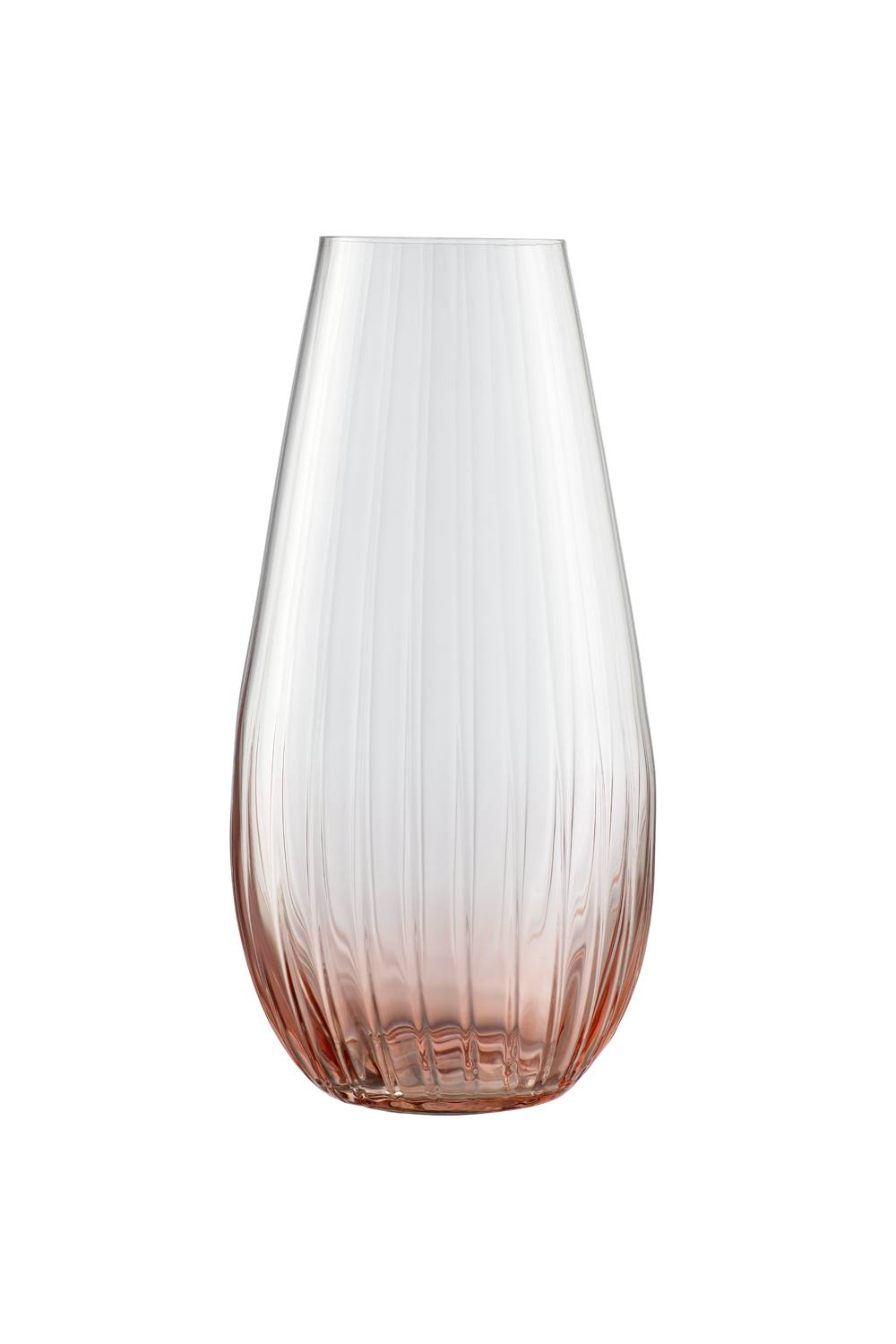 Galway Crystal 'erne' " Vase - Colour Collection In Light Pink