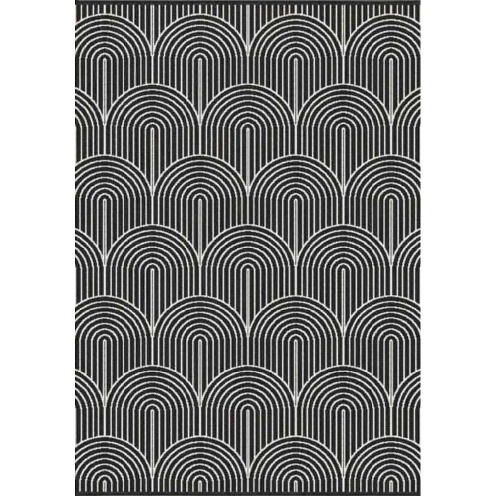 The Rugs Flatweave Indoor Outdoor Reversible Rug Pangli Durable Polypropylene In Black