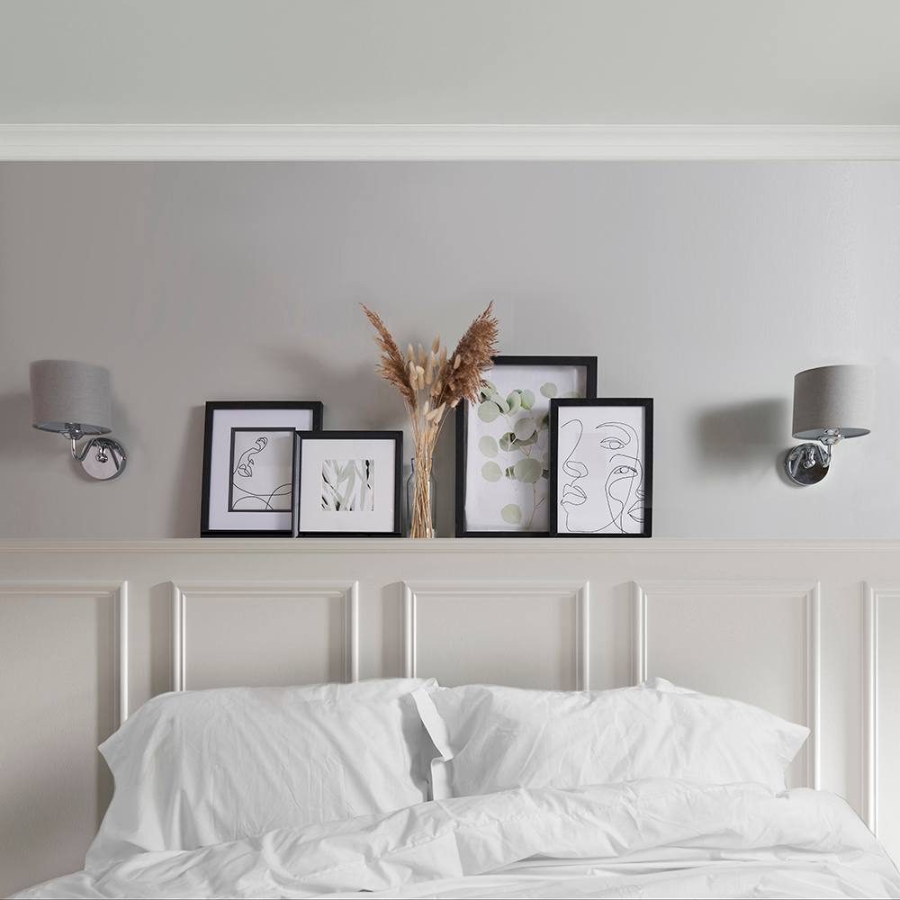 Valuelights Rocha Single Silver Indoor Wall Light