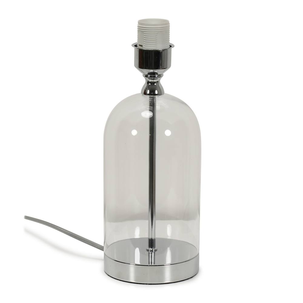 Valuelights Jessy Glass Silver Table Lamp Base