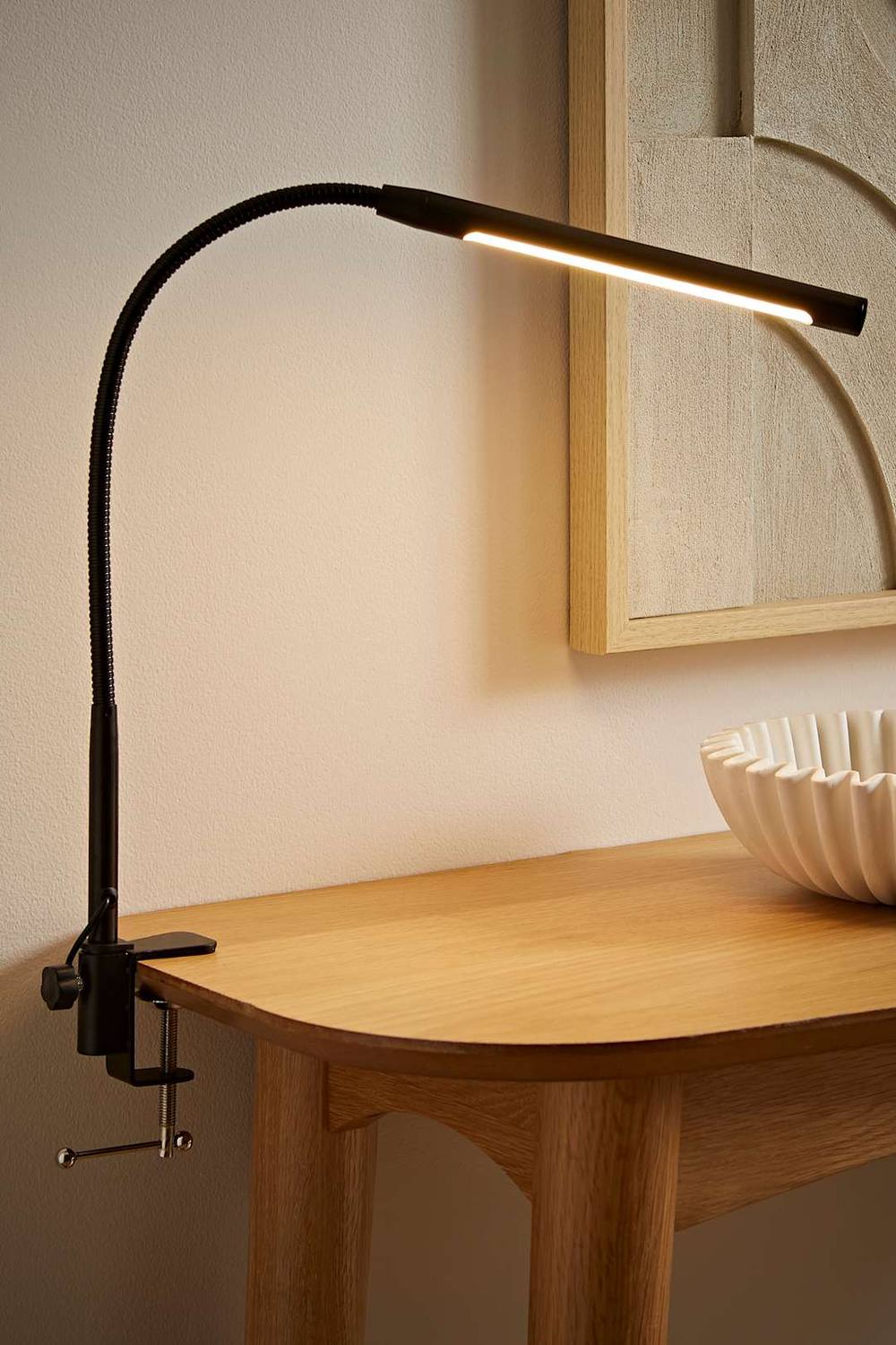 Valuelights Daylight Adjustable Reading Task Led Desk Lamp With Clamp In Black
