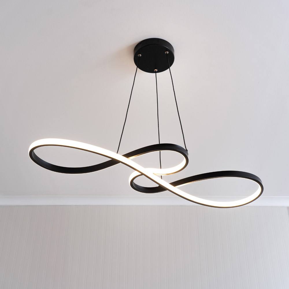 Valuelights Infinity Black Swirl Integrated Led Ceiling Flush Or Pendant Light