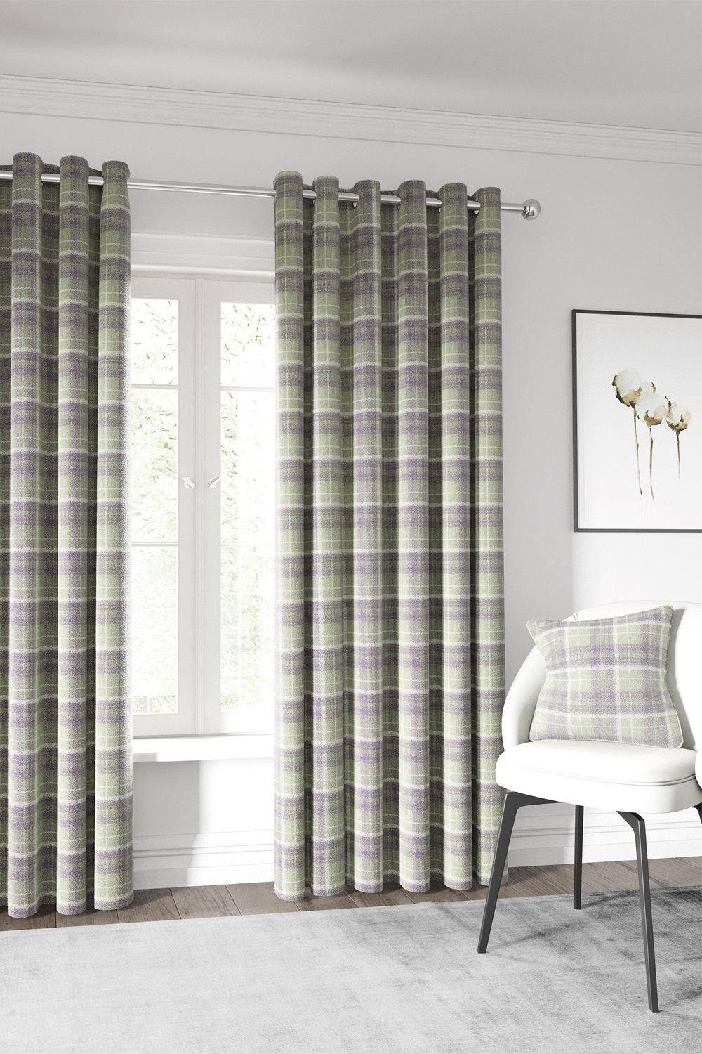 Helena Springfield 'harriet' Woven Lined Curtains In Grape