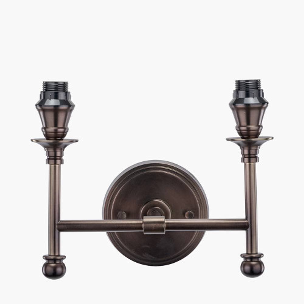 Ruma Antique Bronze Metal Double Wall Light