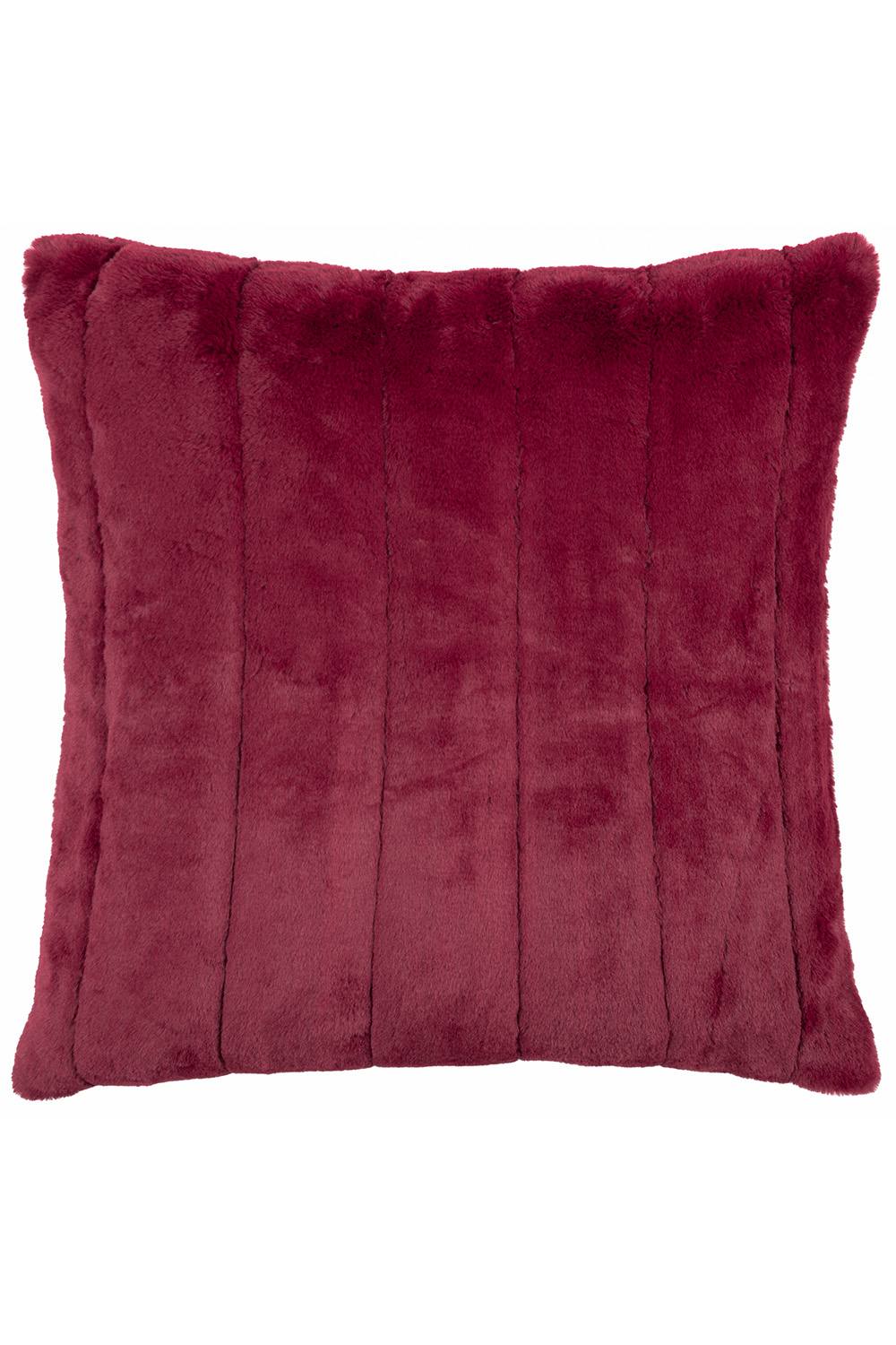 Paoletti Empress Alaskan Faux Fur Large Cushion In Red
