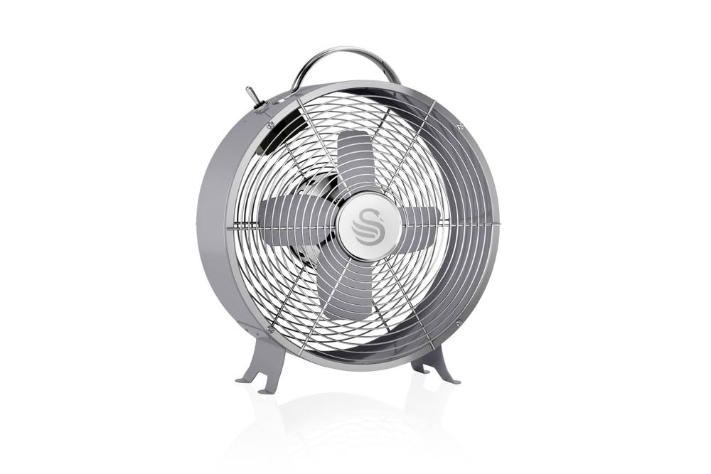 Swan " Retro Grey Clock Fan