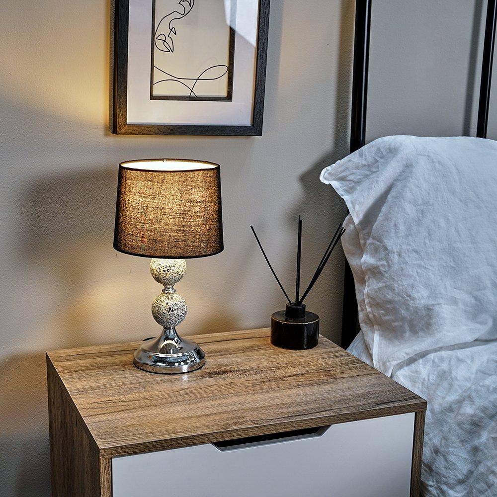 Valuelights Harmony Pair Of Black Table Lamp