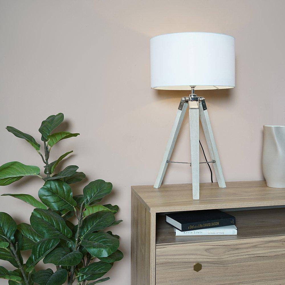 Valuelights Tripod Brown Table Lamp