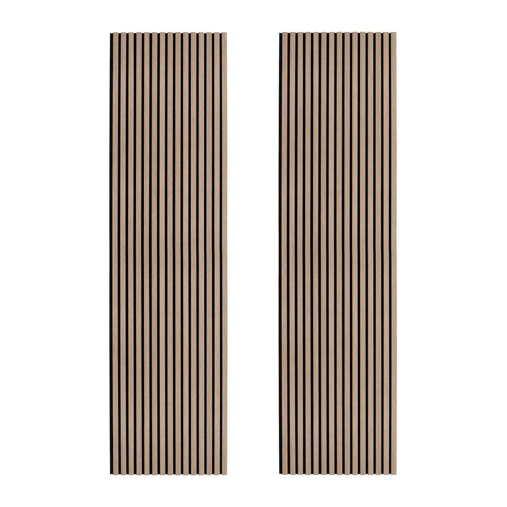 Monstershop Acoustic Slat Wall Panels X - Light Walnut In Brown
