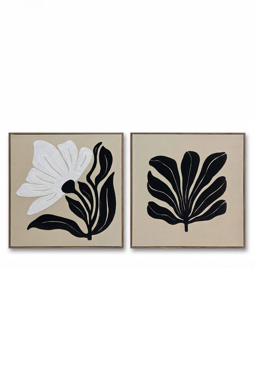 Homescapes Embossed Frame Wall Art, X Cm, Set Of In Black