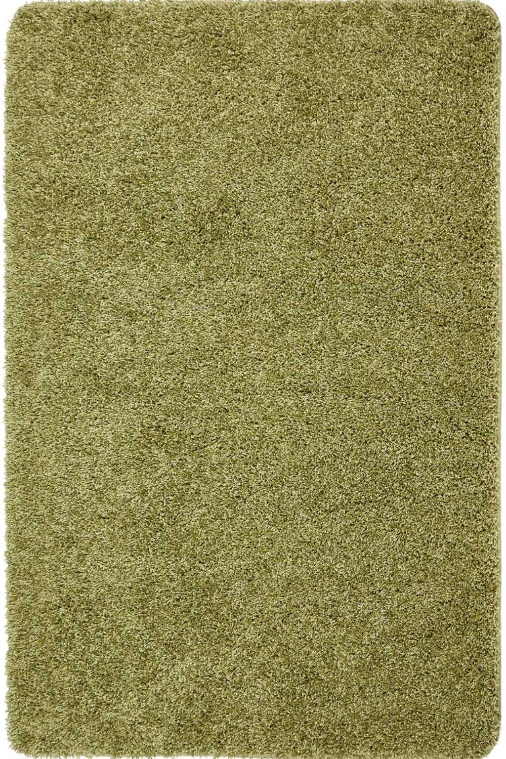 The Rugs Washable Non Slip Shaggy Rug Soft Stain Resistant Plain In Olive