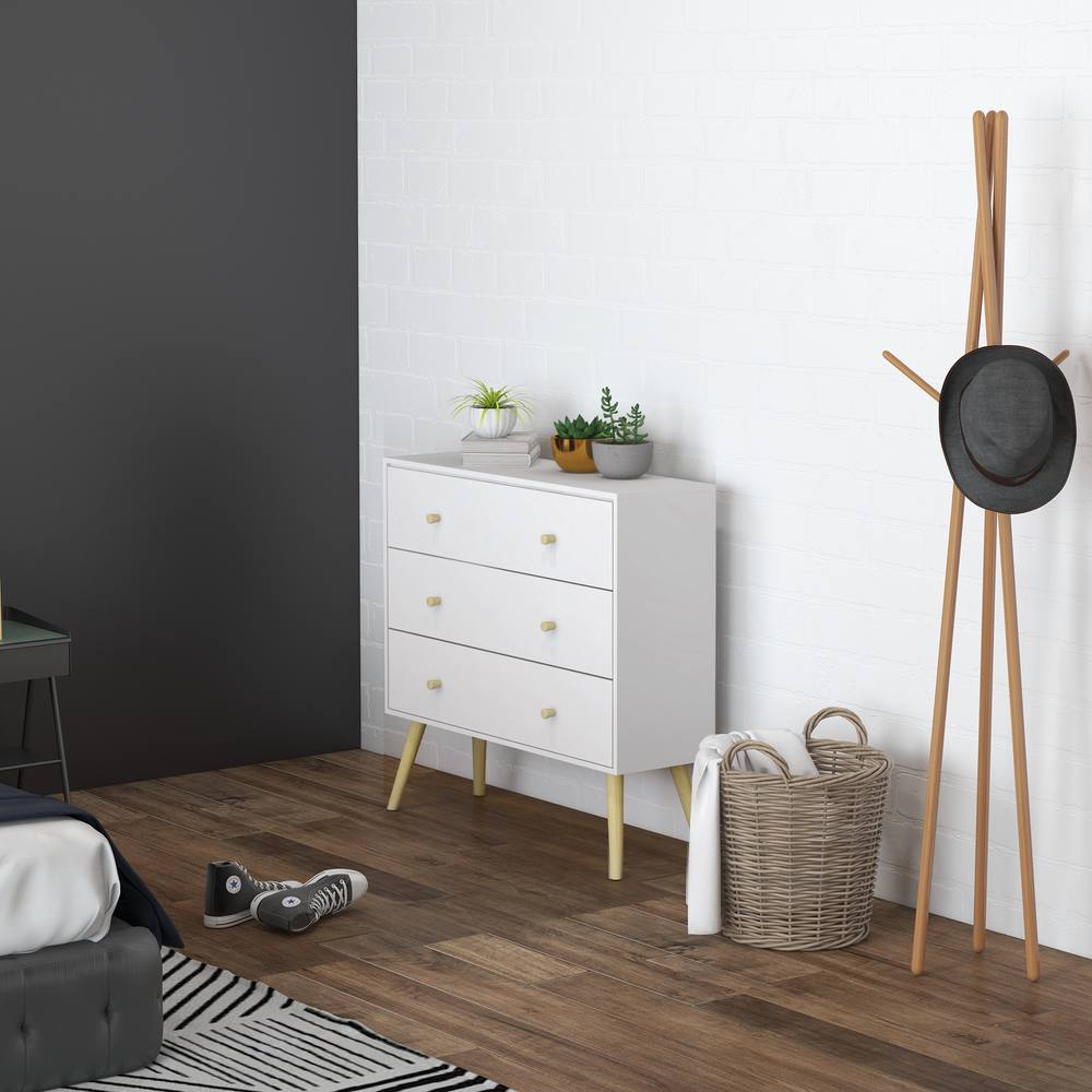 Homcom Chest Of Drawers, Drawer Unit Storage Cabinet Bedroom Living Room In White