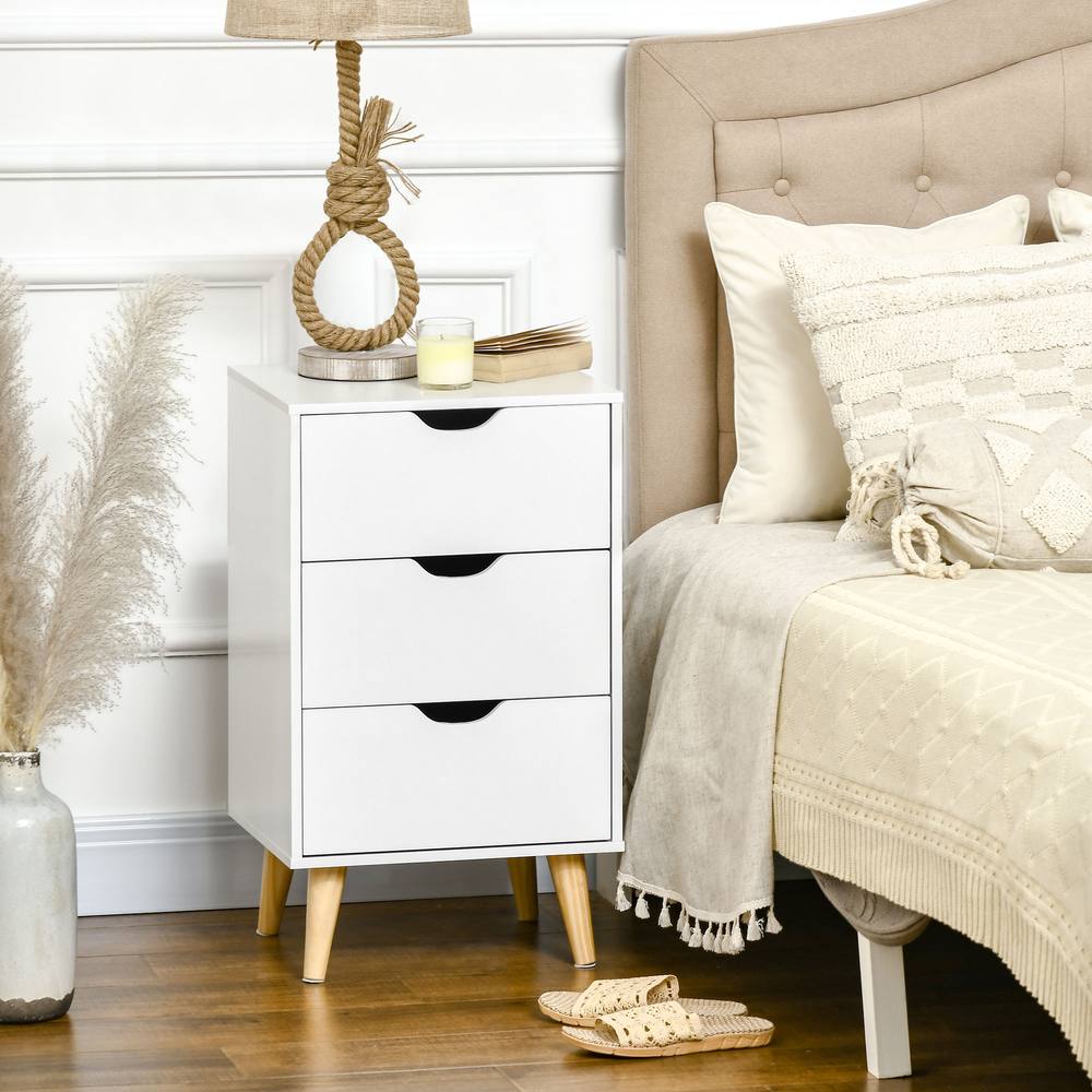 Homcom Chest Of Drawers Drawer Dresser Storage Cabinet Bedroom Living Room In White